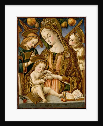Madonna and Child with Two Angels, ca. 1481-82 by Vittore Crivelli