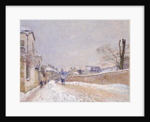 Rue Eugène Moussoir at Moret: Winter, 1891 by Alfred Sisley