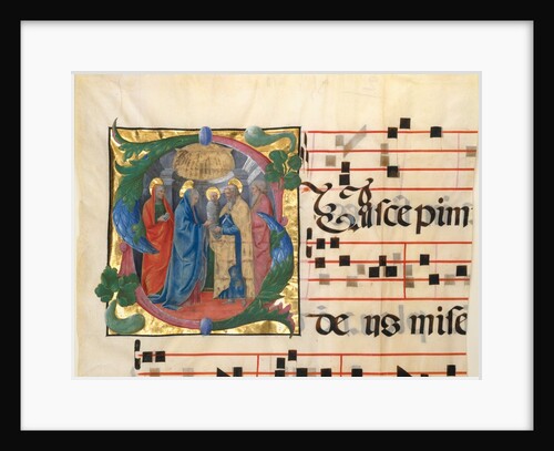 Manuscript Illumination with the Presentation in the Temple in an Initial S, 1450-60 by Cosmè Tura