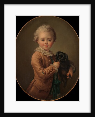Boy with a Black Spaniel by Francois Hubert Drouais