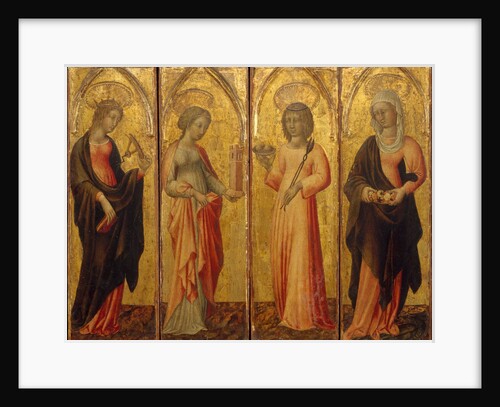 Saints Catherine of Alexandria, Barbara, Agatha, and Margaret, ca. 1470 by Giovanni di Paolo