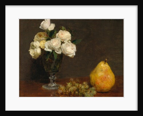Still Life with Roses and Fruit, 1863 by Henri Fantin-Latour