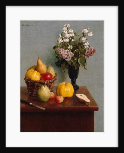 Still Life with Flowers and Fruit, 1866 by Henri Fantin-Latour