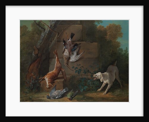 Dog Guarding Dead Game, 1753 by Jean-Baptiste Oudry