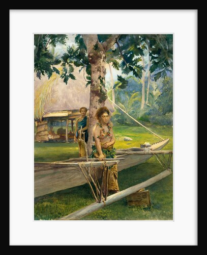 Portrait of Faase, the Taupo, or Official Virgin, of Fagaloa Bay, and Her Duenna, Samoa, 1891 by John La Farge