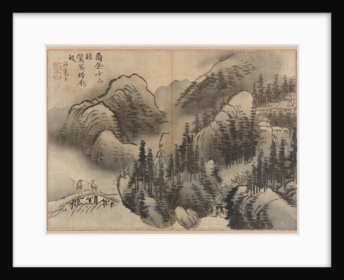 Rainy Landscape, late 18th century by Kim Sugyu