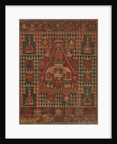 Ushnishavijaya Enthroned in the Womb of a Stupa, dated 1510-19 by Unknown