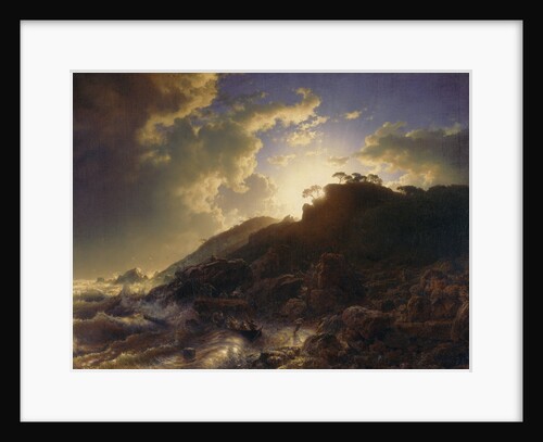 Sunset after a Storm on the Coast of Sicily, 1853 by Andreas Achenbach