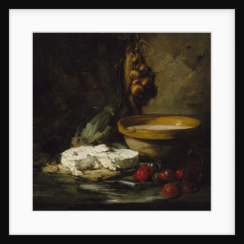 Still Life with Cheese, probably late 1870s by Antoine Vollon