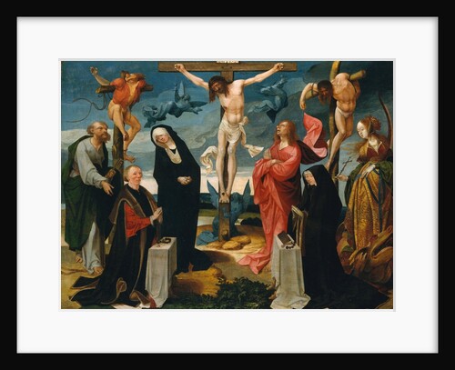 The Crucifixion with Donors and Saints Peter and Margaret, ca. 1525-27 by Cornelius Engebrechtsz