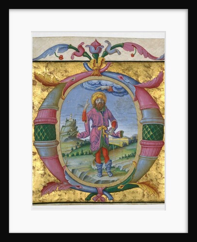 David with His Foot in a Noose in an Initial O, ca. 1500 by Domenico Morone