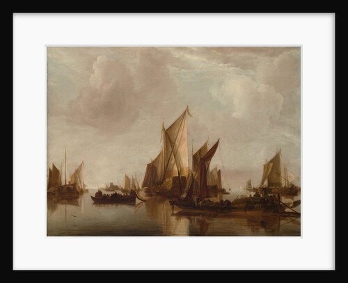 A State Yacht and Other Craft in Calm Water, ca. 1660 by Jan van de Cappelle