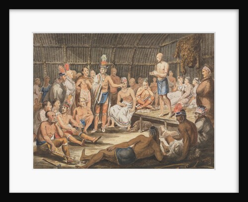 Exhibition of Indian Tribal Ceremonies at the Olympic Theater, Philadelphia, 1811-ca. 1813 by Attributed to John Lewis Krimmel