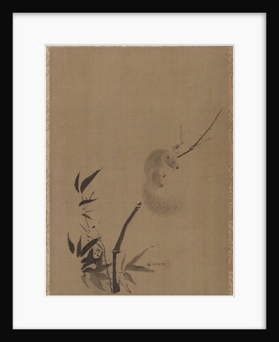 Squirrel on Bamboo, ca. 1650 by Kanô Tan'yû