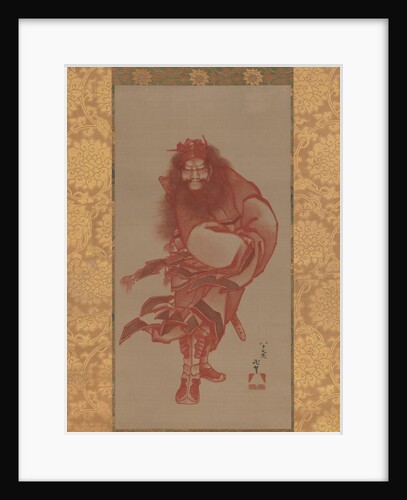 Red Shoki, the Demon Queller, dated 1847 by Hokusai