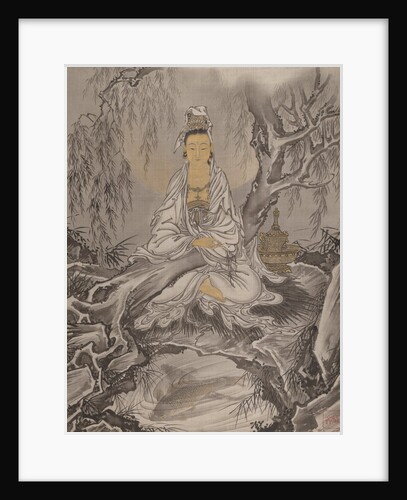 White-Robed Kannon , ca. 1887 by Kawanabe Kyosai