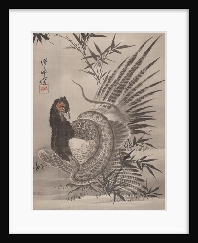 Pheasant Caught by a Snake, ca. 1887 by Kawanabe Kyosai