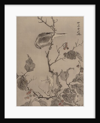 Bird and Frog, ca. 1887 by Kawanabe Kyosai