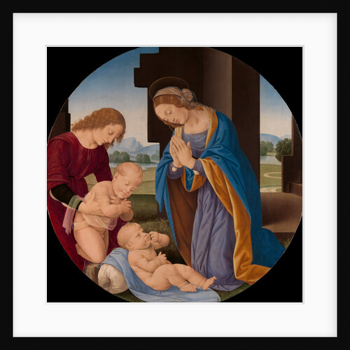 Madonna Adoring the Child with the Infant Saint John the Baptist and an Angel, Early 1490s by Lorenzo di Credi