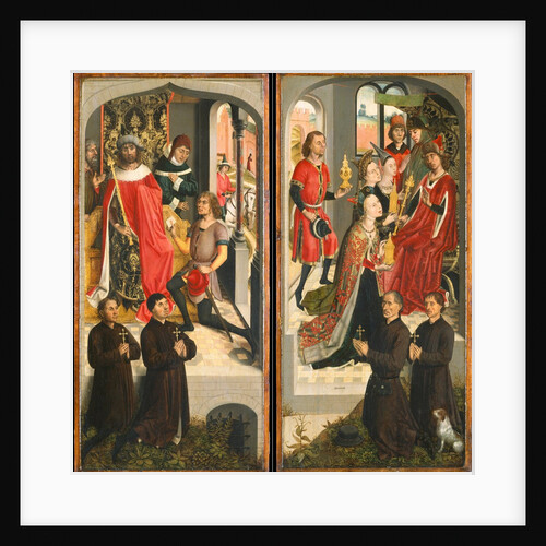 Abner's Messenger before David; The Queen of Sheba Bringing Gifts to Solomon…, ca. 1480 by Master of the Saint Barbara Legend