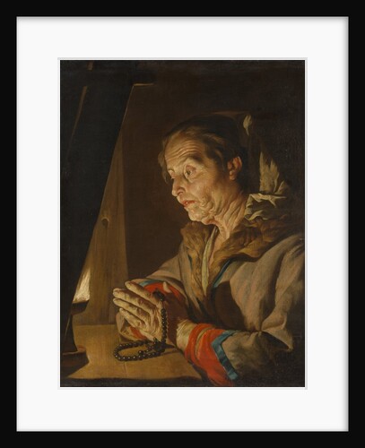 Old Woman Praying, late 1630s or early 1640s by Matthias Stomer