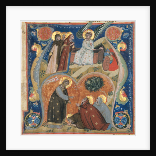 Manuscript Illumination with Scenes of Easter in an Initial A, from an Antiphonary, ca. 1320 by Neri da Rimini