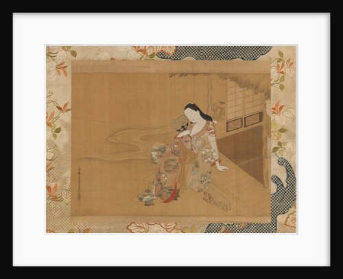 Courtesan Enjoying a Cool Summer Evening, 1741 by Haritsu Ogawa