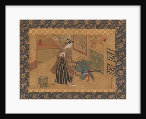 Kabuki Play Kusazuribiki from the Tales of Soga, 18th century by Okumura Masanobu
