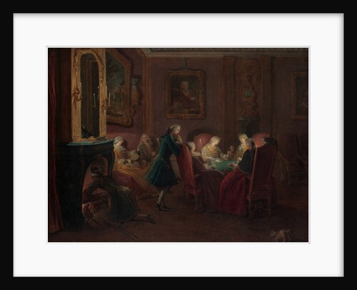 Card Players in a Drawing Room by Pierre Louis Dumesnil
