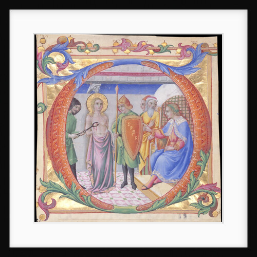 Martyrdom of Saint Agatha in an Initial D, ca. 1470-73 by Sano di Pietro