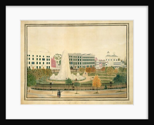 Union Park, New York, ca. 1845 by Sarah Fairchild