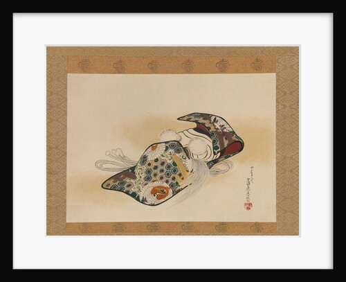 Noh Mask: Okina, dated 1879 by Shibata Zeshin