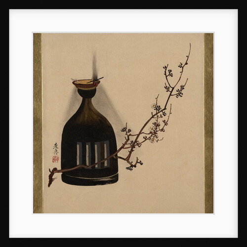 Lacquer Paintings of Various Subjects: Plum Branch with Oil Lamp, 1882 by Shibata Zeshin