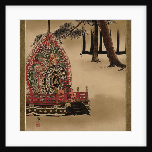 Lacquer Paintings of Various Subjects: Drum for Gagaku Dance, 1882 by Shibata Zeshin