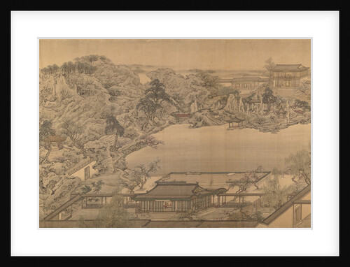 View of a Garden Villa, 18th century by After Yuan Jiang