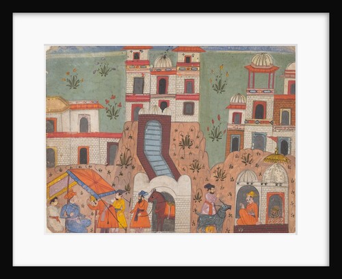 A Raja Receives Homage Outside the City…, from a Dispersed Manuscript, last quarter of 17th cent by Unknown