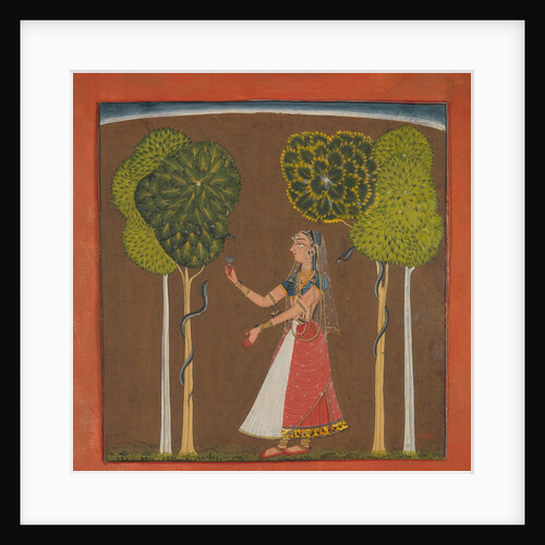 Ragini, possibly Asavari: Folio from a Ragamala Series , ca. 1700-1710 by Unknown