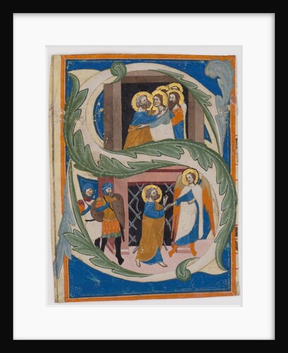 Initial S with Saint Peter Liberated from Prison, first half 14th century by Unknown