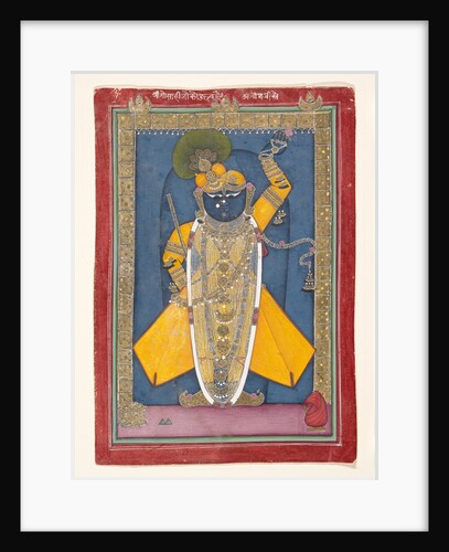 Krishna in the Form of Shri Nathji, ca. 1840 by Unknown