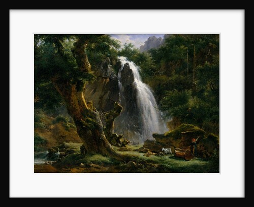 Waterfall at Mont-Dore, 1818 by Achille Etna Michallon