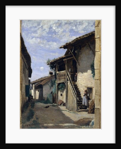 A Village Street: Dardagny, 1852, 1857, or 1863 by Jean-Baptiste-Camille Corot