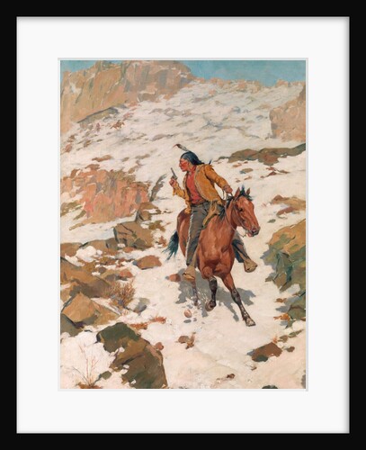 In Hot Pursuit, After 1900 by Charles Schreyvogel
