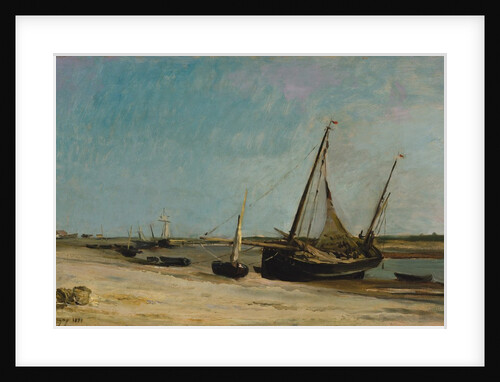 Boats on the Seacoast at Étaples, 1871 by Charles Francois Daubigny