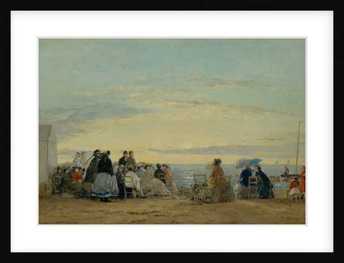 On the Beach, Sunset, 1865 by Eugene Louis Boudin