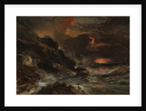 A Storm off the Normandy Coast, probably 1850s by Eugene Isabey