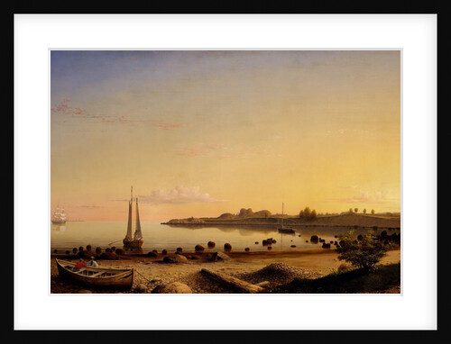 Stage Fort across Gloucester Harbor, 1862 by Fitz Hugh Lane