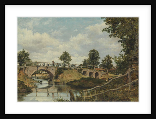 An Old Bridge at Hendon, Middlesex, ca. 1828 by Frederick W Watts