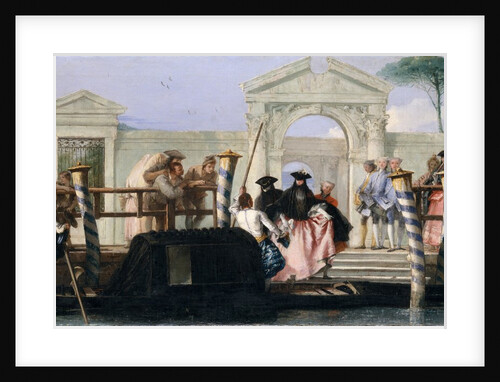 The Departure of the Gondola, mid-1760s by Giovanni Domenico Tiepolo