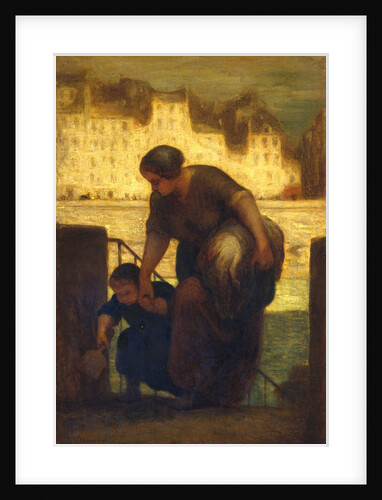 The Laundress, 186[3?] by Honore Daumier