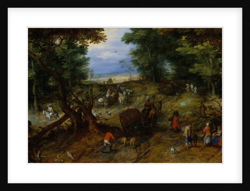 A Woodland Road with Travelers, 1607 by Jan Brueghel the Elder